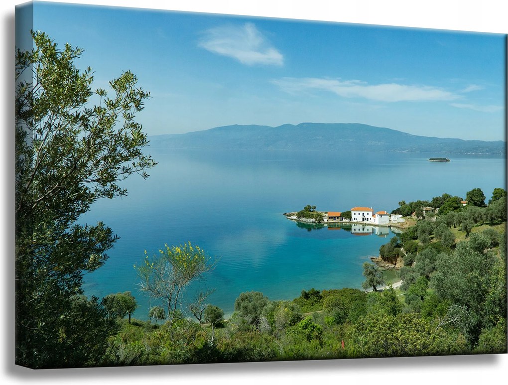 Vászonkép Természet Hegycsúcsok és tenger 60x40