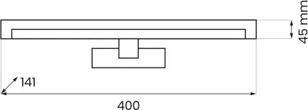 LED fürdőszobai tükörvilágítás MIRORE LED/8W/230V 40 cm IP44 fekete