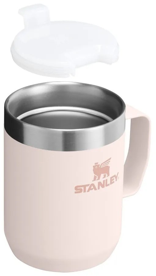 Világos rózsaszín rozsdamentes acél termobögre 230 ml Stay-Hot Camp Mug Rose Quartz – Stanley
