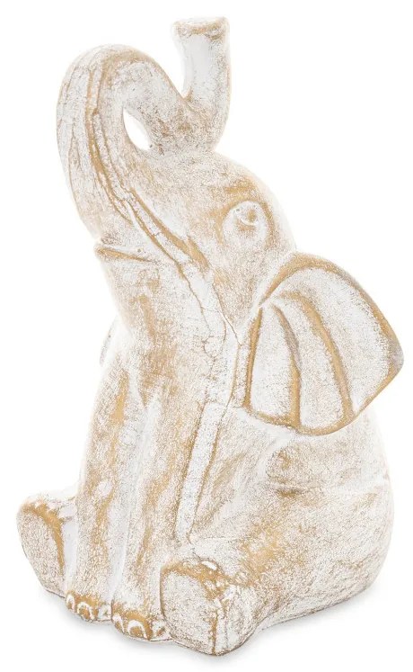 Dekorfigura Elephant Kerámia Bézs 18,5x9,5x12cm