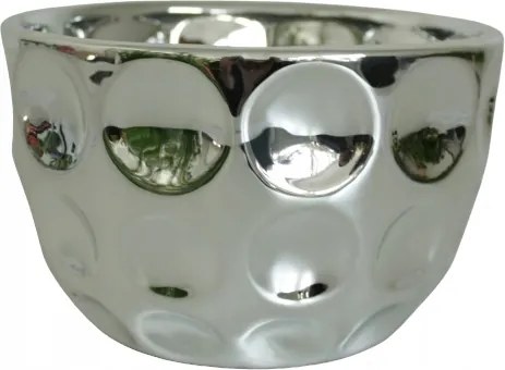 Fedő kerámia ezüst virágtartó Rebecca 17x11