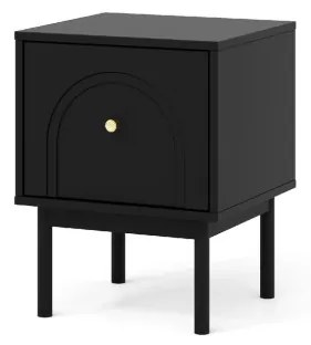 MAZOMA STOLIK NOCNY 1D CZARNY/N.CZARNE/U.ZŁOTE