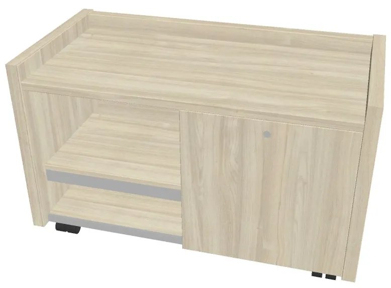 Verno mobil konténer 100 x 50 cm, jobb, akác