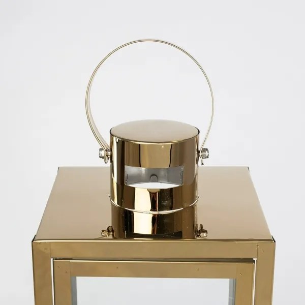 Arany dekoratív lámpás, 38 cm