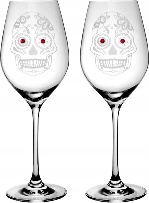 Ünnepi pohár Koponya 360ml 2db piros