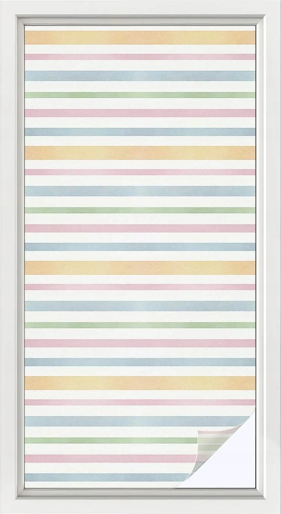 Öntapadós Ablakfólia Adatvédelem Pasztell csíkok 50x100