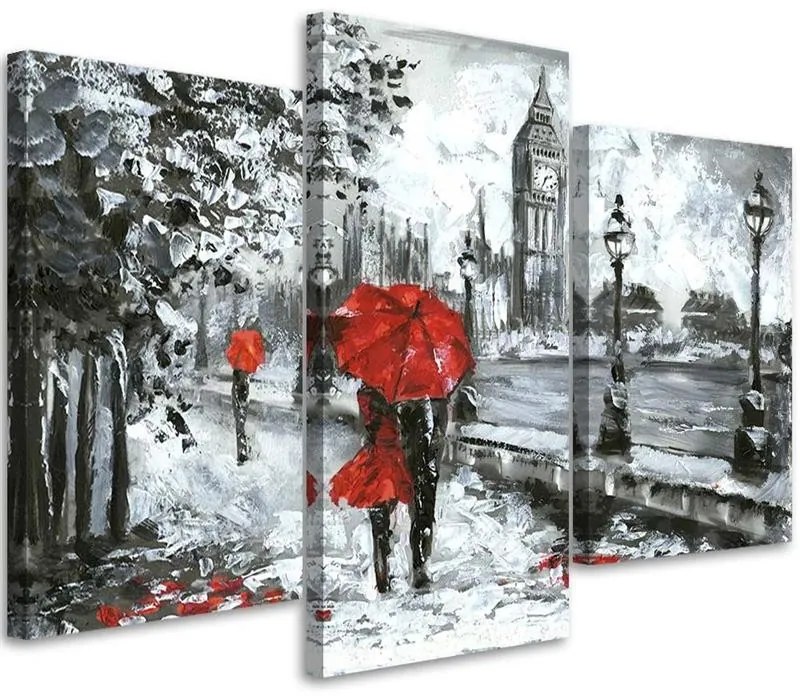 Gario Vászonkép Londoni séta - 3 részes Méret: 150 x 100 cm