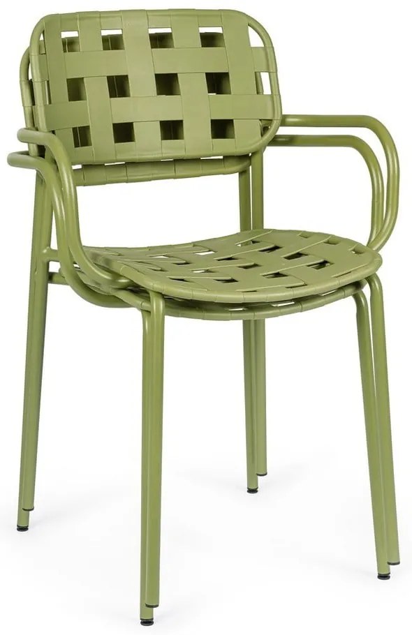 Zöld fém kerti szék szett 4 db-os Clover – Bizzotto