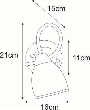 KAJA K-JSL-8090/1W AB SAMIRA Bronz Színű Fali Lámpa 1xE14 10W IP20