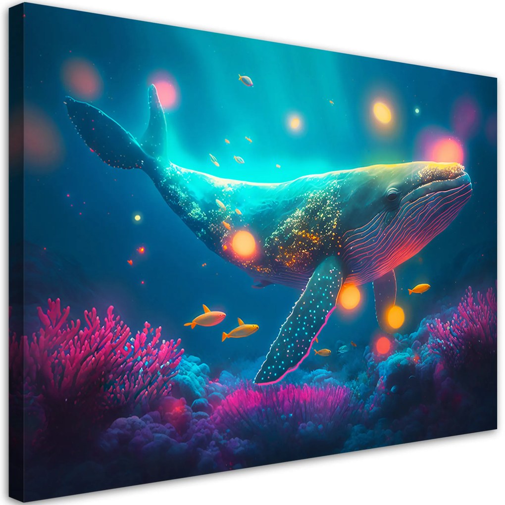 Gario Vászonkép Mágikus bálna Méret: 90 x 60 cm