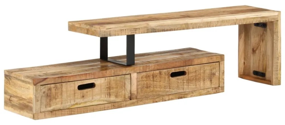 tömör mangófa TV-állvány (118-200) x 30 x 40 cm