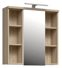 VENOM fali fürdőszobai tükörszekrény fehér/sonoma tölgy