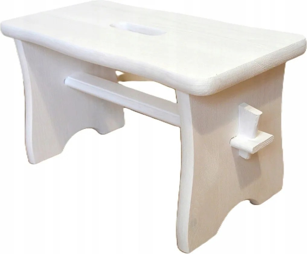 Közepes Fehér Festett Szék Zsámoly Fából Készült Zsidó Fsc