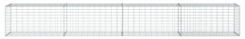 horganyzott vas gabion kosár fedéllel 400 x 50 x 50 cm
