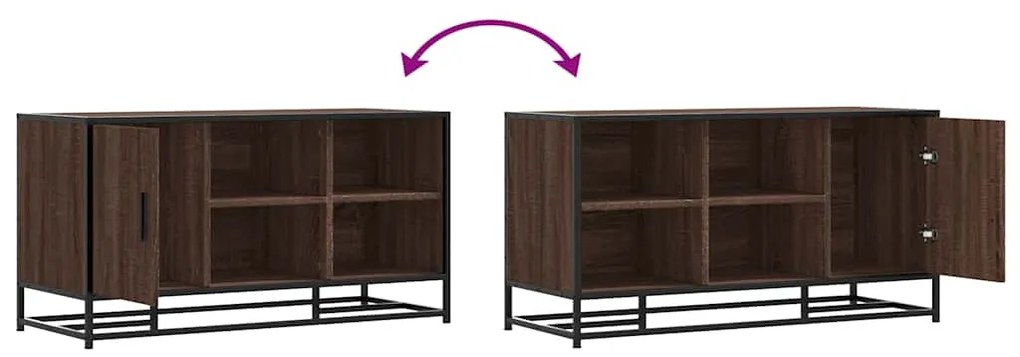 cipőpad barna tölgy 100x40x53,5 cm Gépi fa és fém