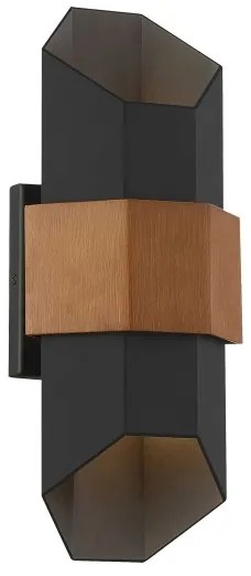 Quoizel QZ-CHASM-M-BKW - LED Kültéri lámpa CHASM 2xLED/5,5W/230V IP44