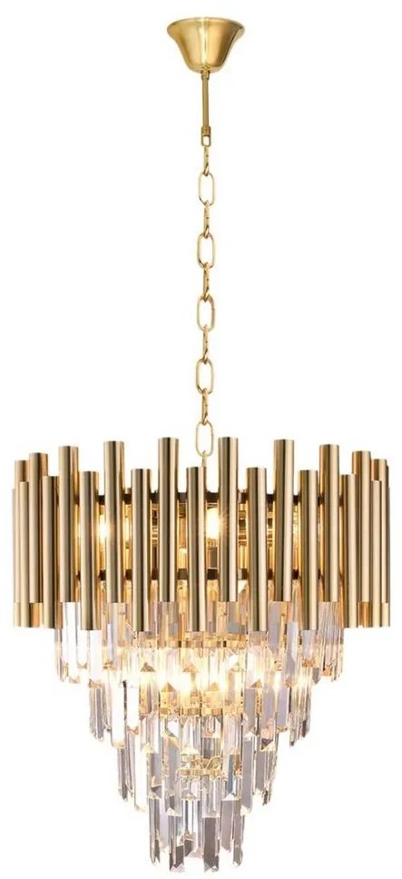 Kristálycsillár láncon MADISON 9xE14/40W/230V arany