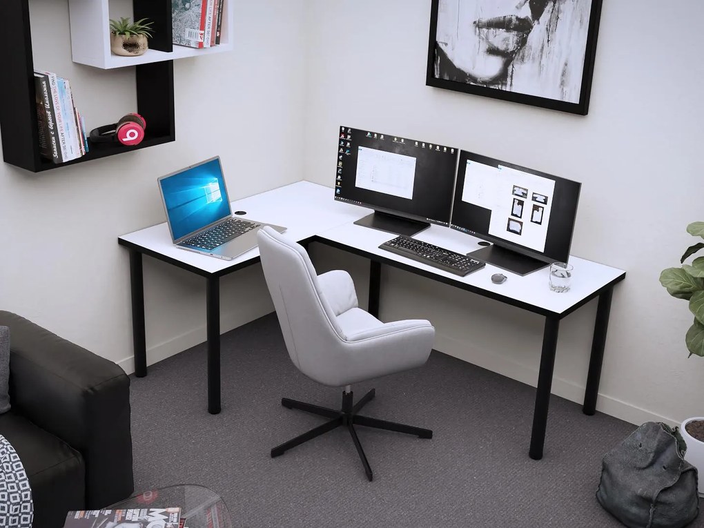 PC asztal N1 (fehér). Akció -15%. 1092063
