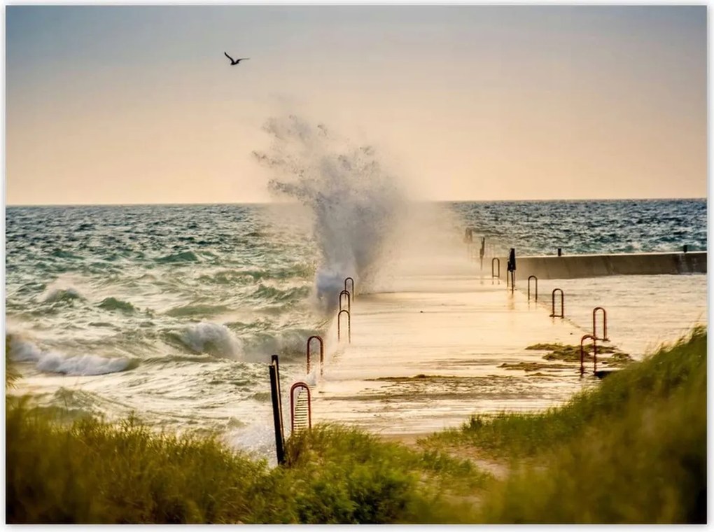 Poszterek 135x100 Tengeri hullám Tengerpart