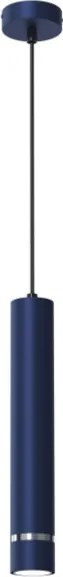 Ewilight Függő mennyezeti lámpa Tube 1xGU10 kék/króm