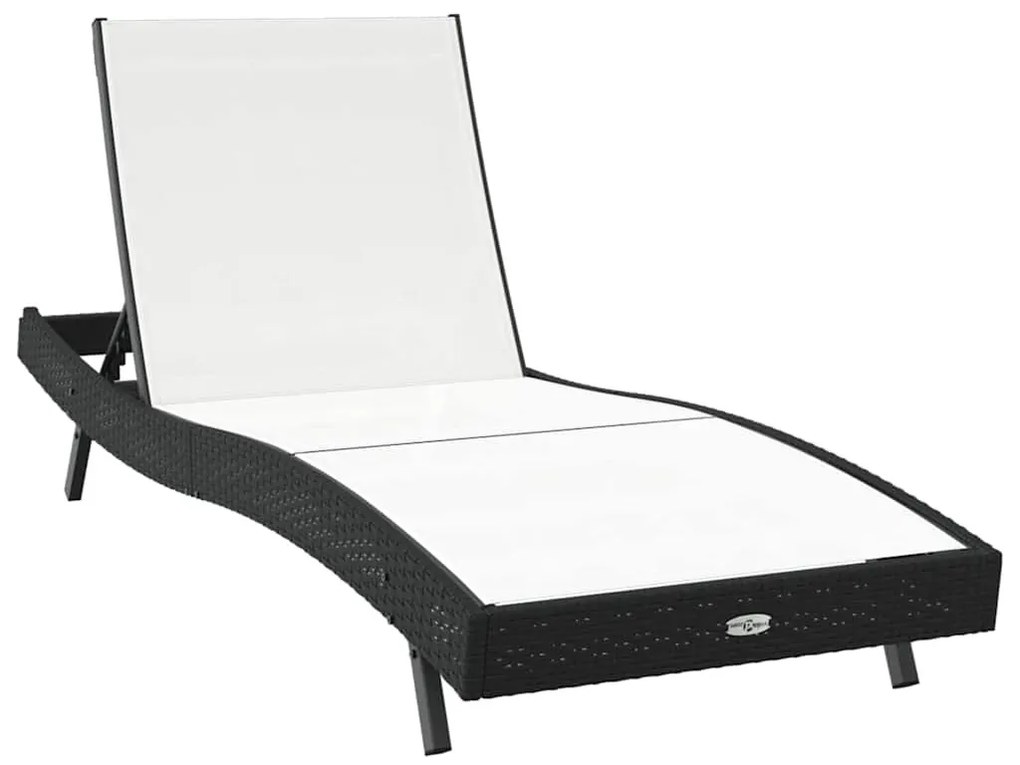Napágyak 3 pcs Fekete és Fehér 40 x 40 x 40.5 cm polirattan