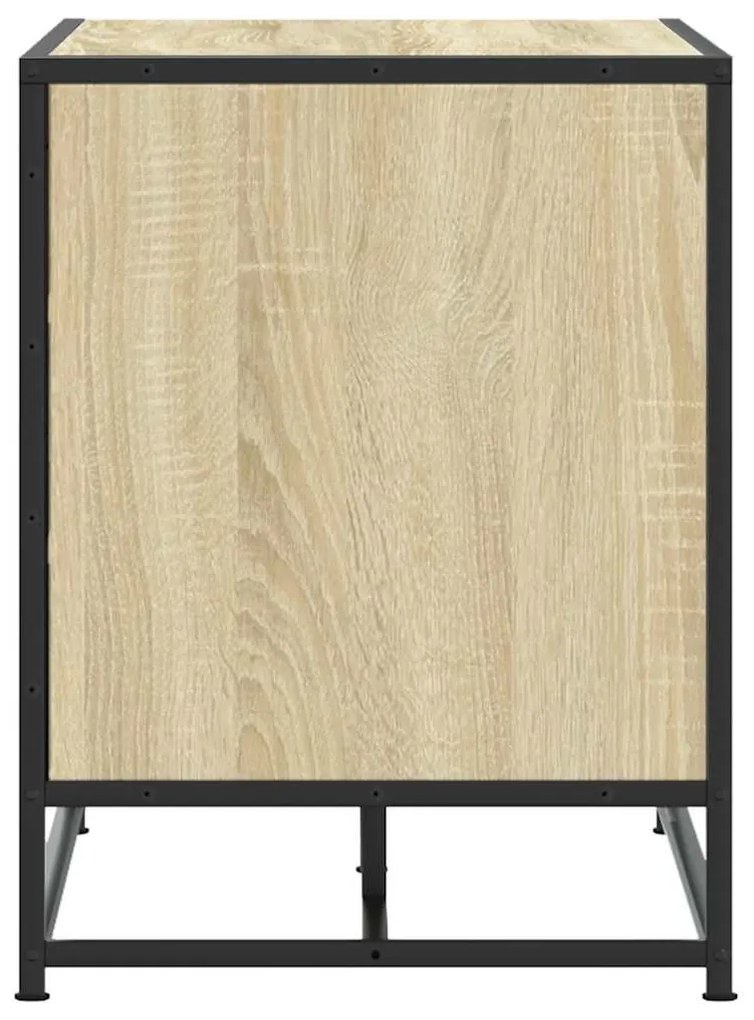cipőpad Sonoma tölgy 80x40x53,5 cm Gépelt fa és fém