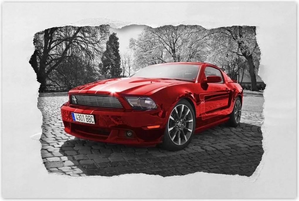 Poszterek 90x60 Piros Mustang