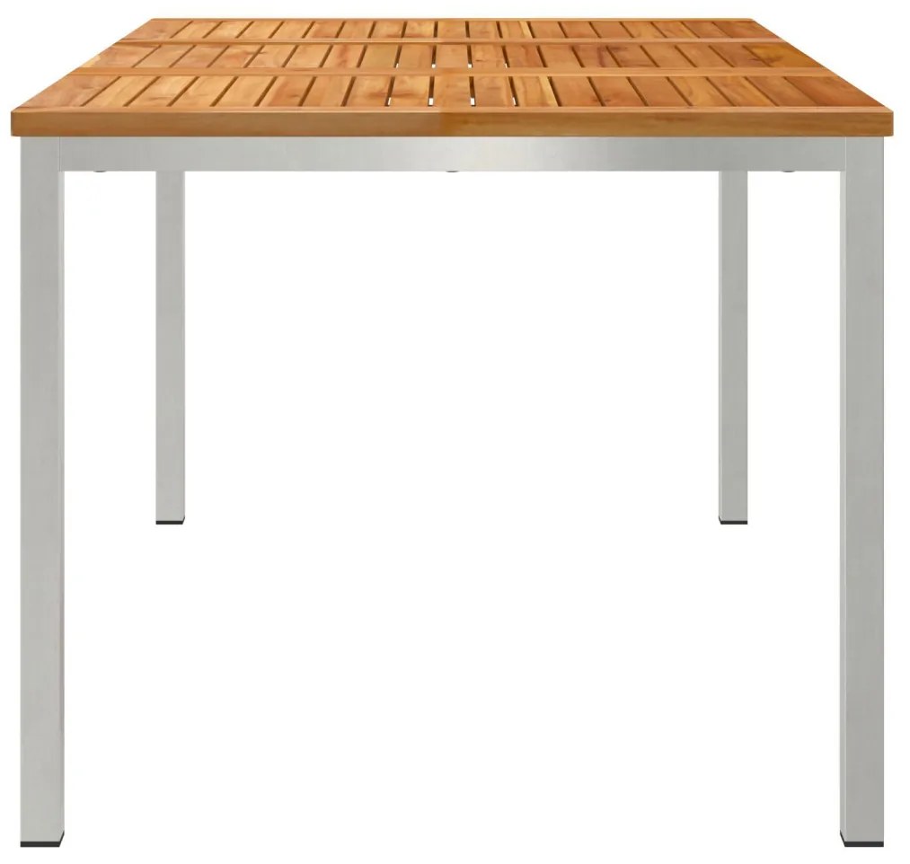 Kültéri Étkezőasztal 150x90x75 cm Tömör Fa Tík