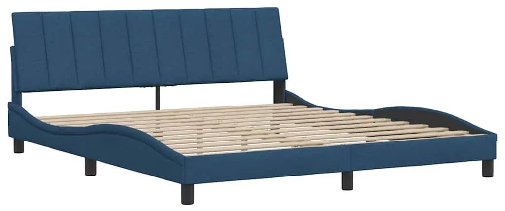 kék szövet ágykeret matrac nélkül Hanko 180 x 200 cm