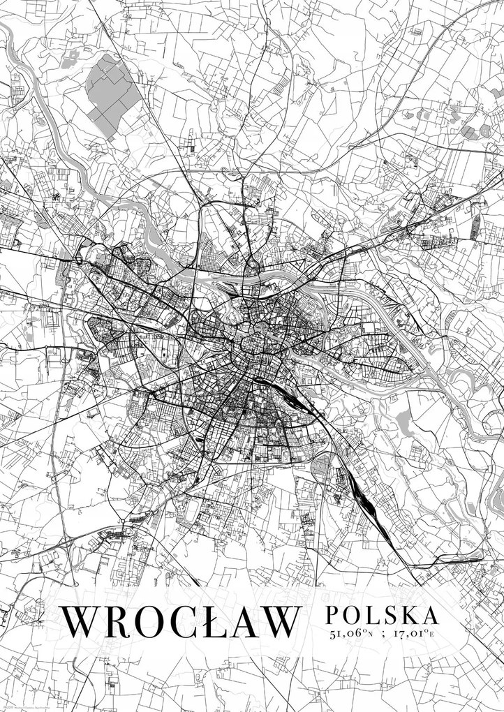 Boroszló várostérkép poszter A2 42x59,4 cm