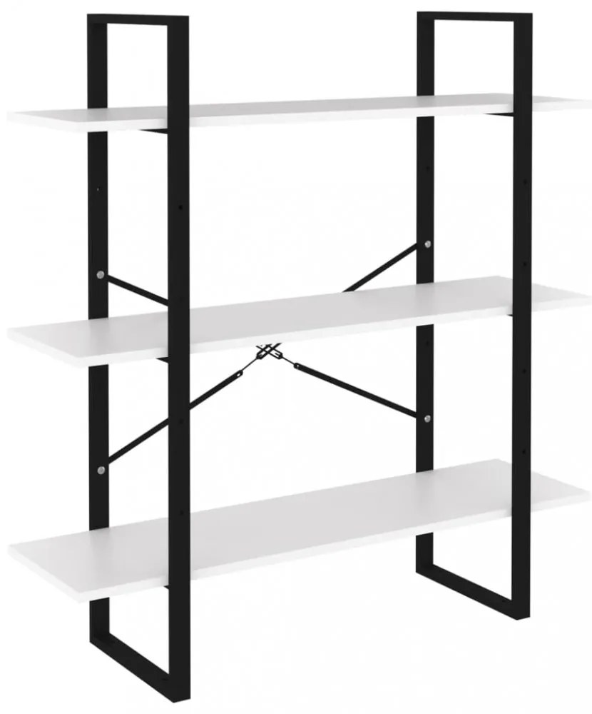 fehér forgácslap könyvszekrény 100 x 30 x 105 cm