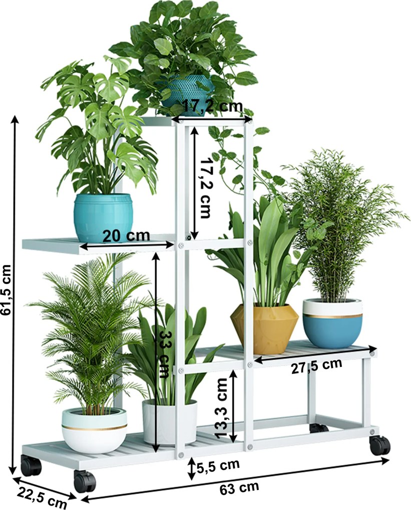 Többfunkciós polcállvány, fehér, MAVERO