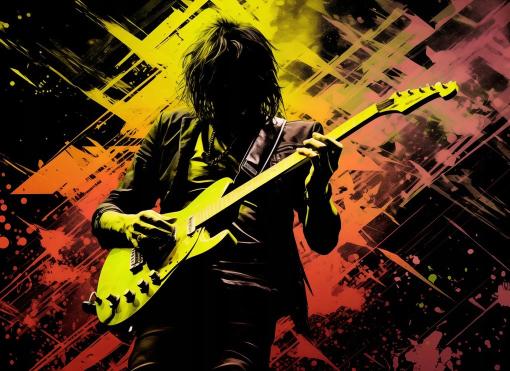 Poszter 55x40cm Gitár Szenvedély Villanyszerelő