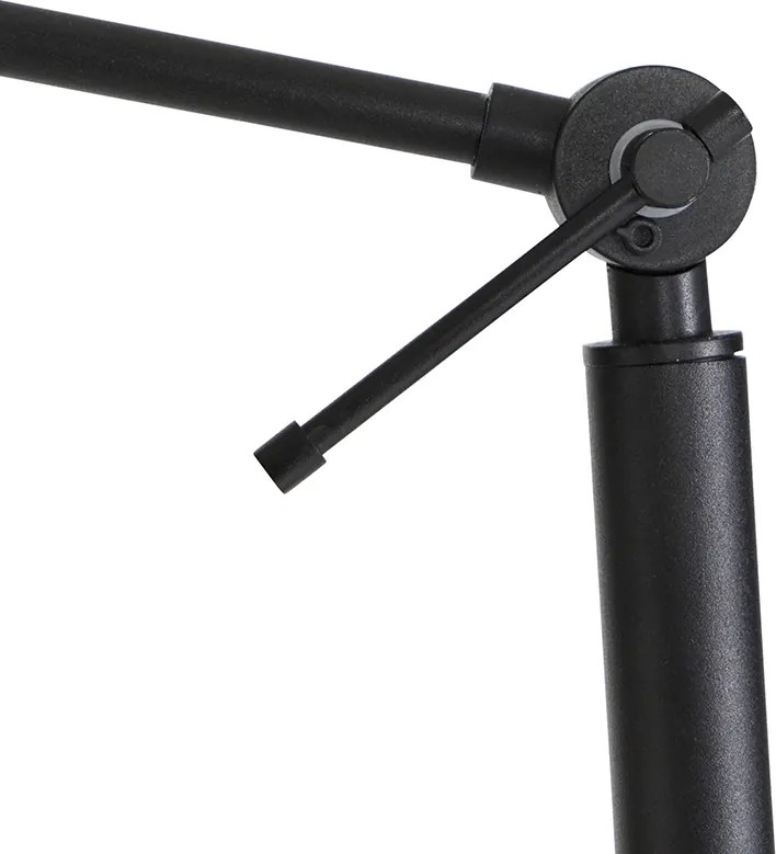 Állólámpa fekete világosbarna árnyékolóval 50 cm állítható - Editor