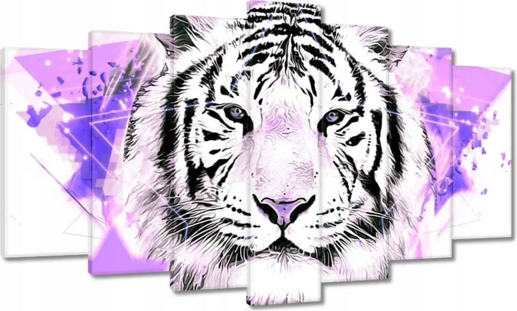 Vászonkép 140x80 Tigris lila
