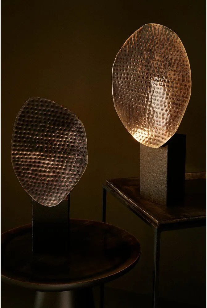 Antracitszürke fém asztali lámpa fém búrával (magasság 46 cm) Neev – Bizzotto