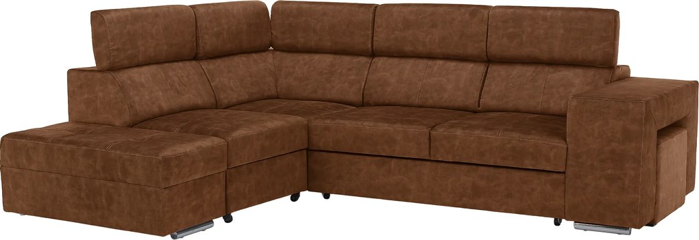 Ülőgarnitúra, barna, balos, MALAGA