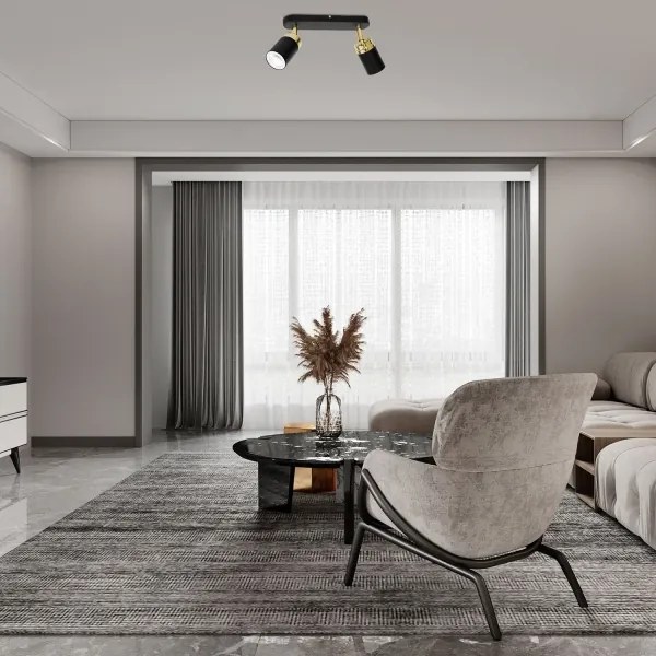 Spotlámpa RENO 2xGU10/8W/230V fekete/arany