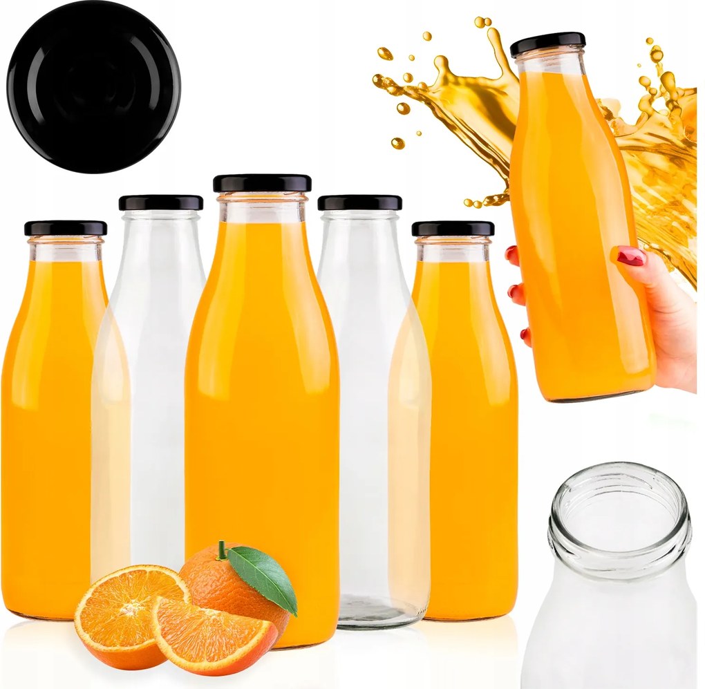 10x Gyümölcslé Palackok Likőr Tej Limonádé Italok Tinktúra Gyümölcslé 750 ml 0,75L
