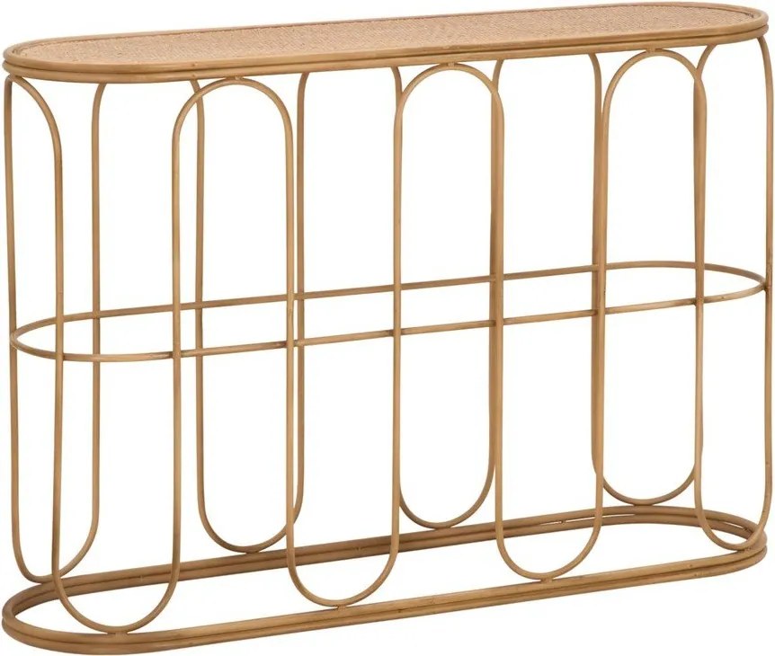 Natúr színű rattan konzolasztal 32x110 cm Samui – Mauro Ferretti