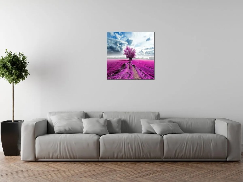 Gario Vászonkép Fa a lila mezon Méret: 40 x 100 cm