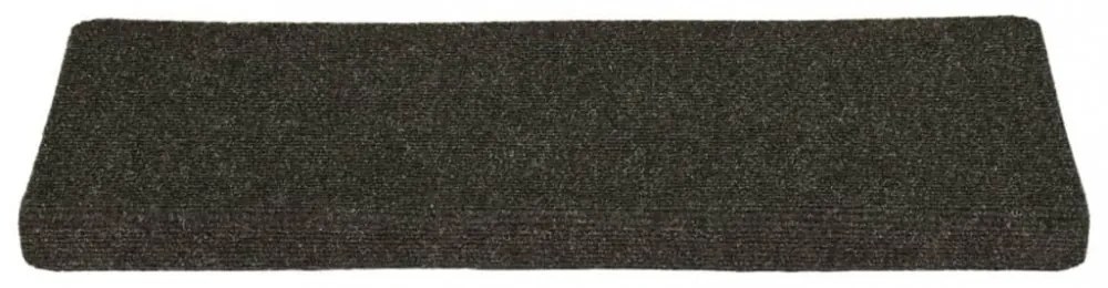 15 db öntapadós lépcsőszőnyeg 65 x 21 x 4 cm antracit téglalap alakú széllel