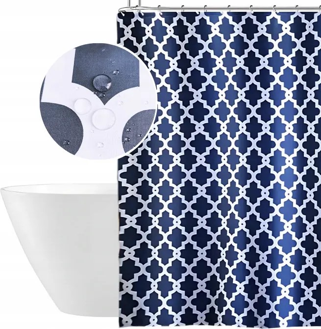 Fürdőszobai zuhanyfüggöny kádhoz akasztós 180x180 cm