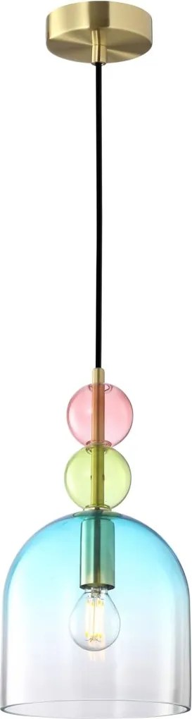 Italux glamour modern függeszték manso rózsaszín zöld arany itxpnd-37462a-mc-gd