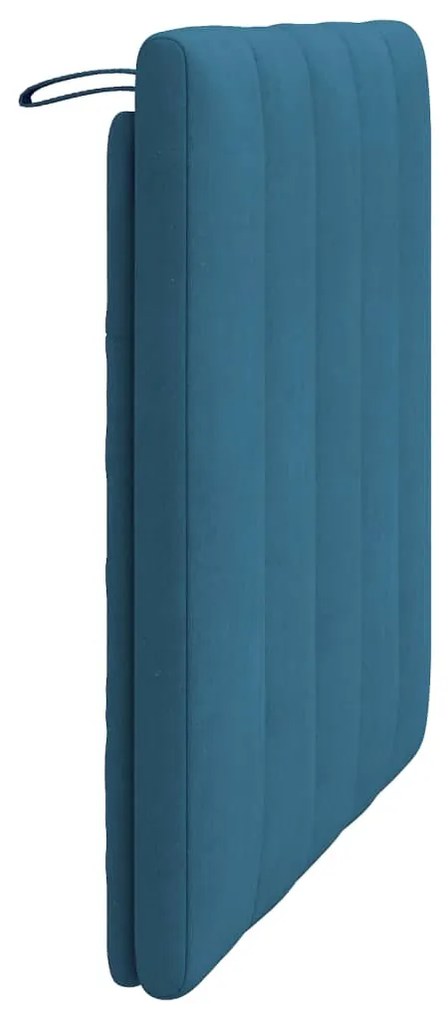kék bársony fejtámla párna 80 cm