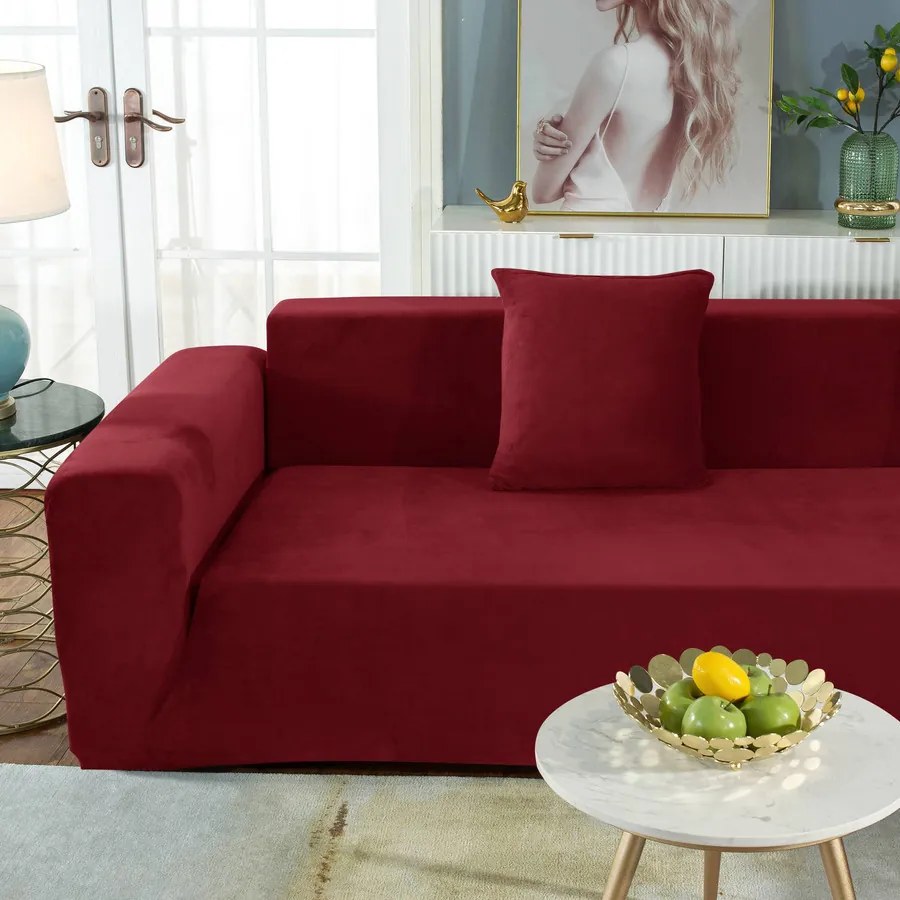 Klasszikus FotelHuzat (bársonyos, bordó)