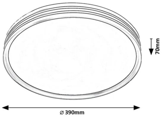 Rabalux 71118 - EPORA LED mennyezeti lámpa, 25W, 230V, 3000K