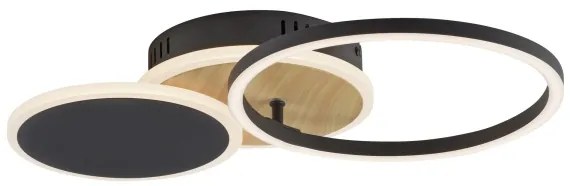 Leuchten Direkt 14116-78 -LED Mennyezeti lámpa SEVENT LED/25,5W/230V fekete/barna