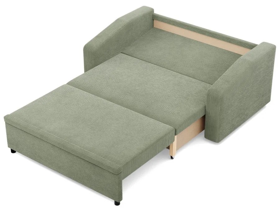 Zeus kanapé, kordbársony, hab töltet, döntött kartámasz, zöld