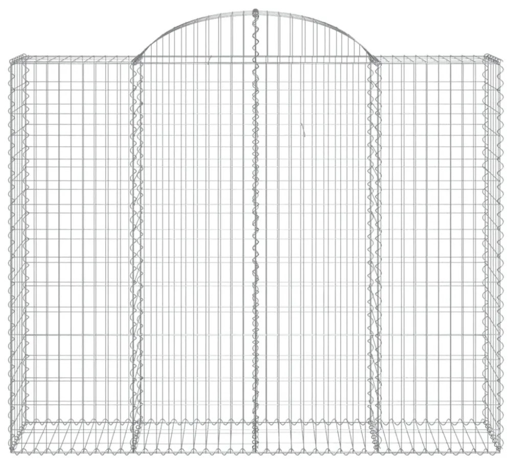 vidaXL 12 db íves horganyzott vas gabion kosár 200x50x160/180 cm